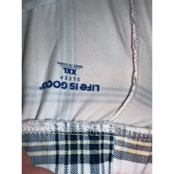 Life Is Good Sleep Pajama Set Womens 2XL Pink LOVE Paw Print 3-Piece - Picture 8 of 10